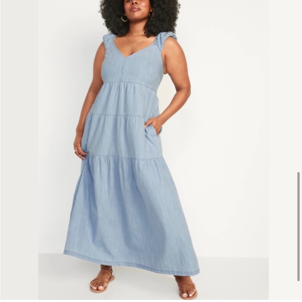 Old navy Jeans summer maxi dress !! Size L